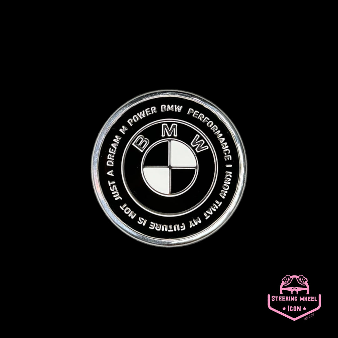 BMW Schwarz/Weiss MPower Lenkrademblem