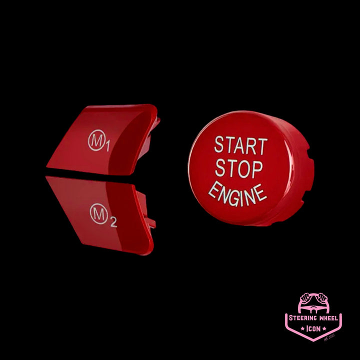 BMW Start/Stop & M1 M2 Tasten (Rot)
