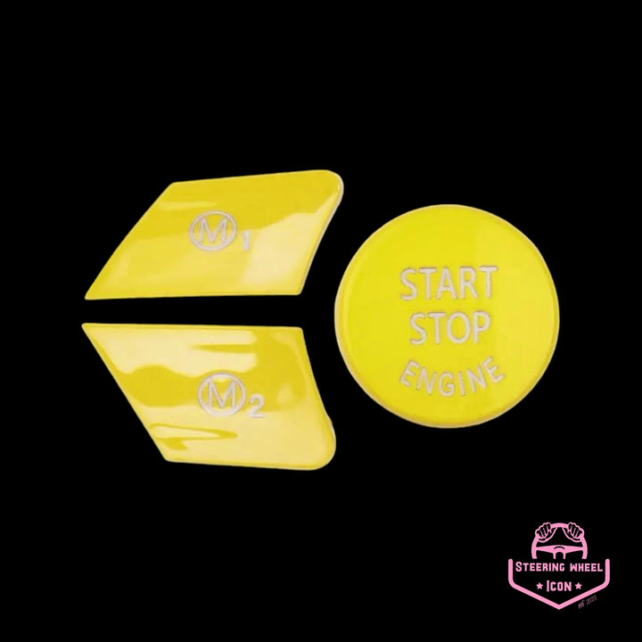 BMW Start/Stop & M1 M2 Tasten (Gelb)