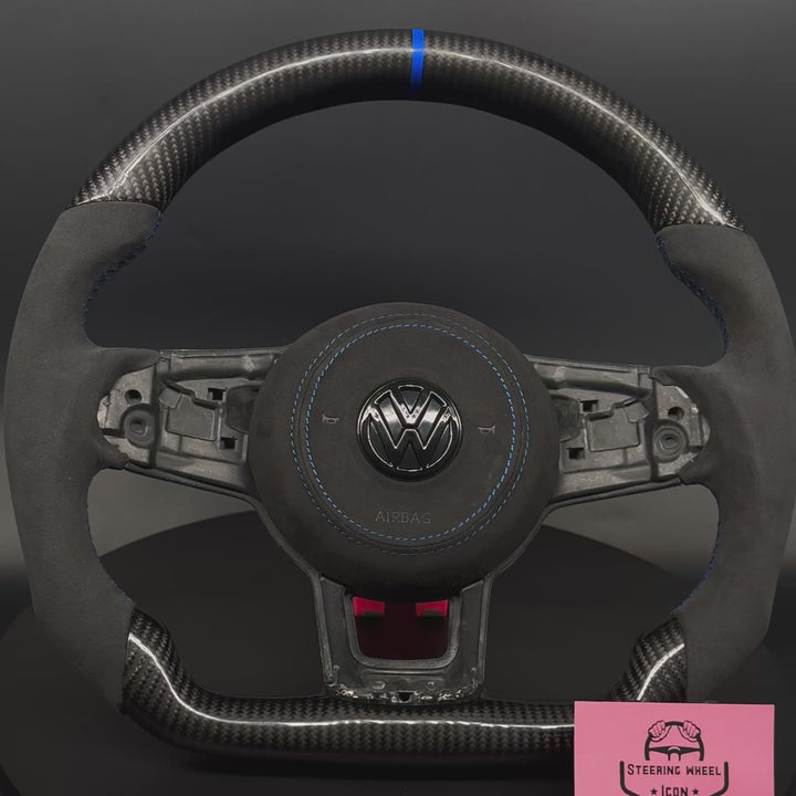 VW MK7/7.5 Alcantara/Carbon Sportlenkrad (Blau)