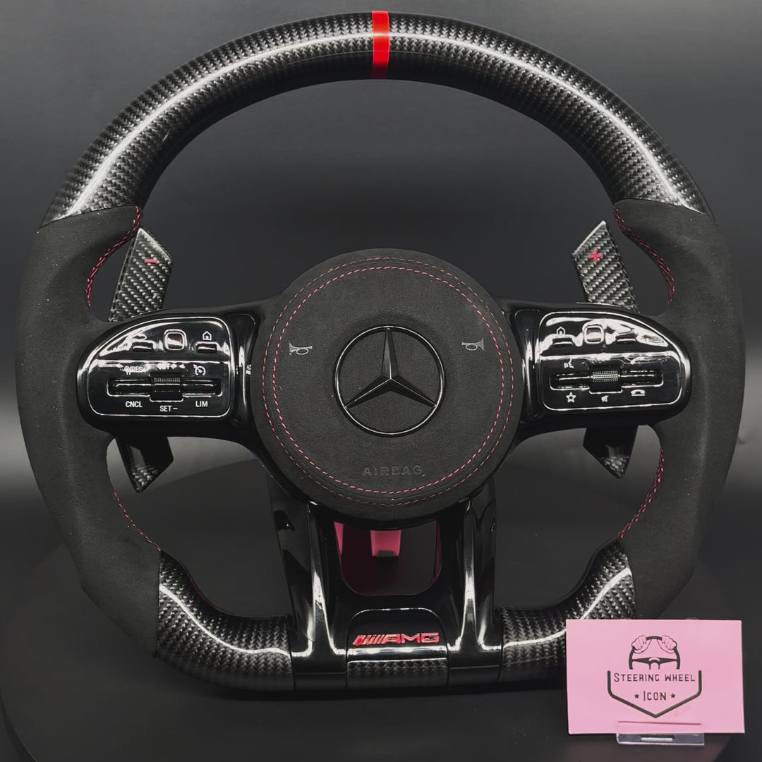 Mercedes-Benz AMG Komplettlenkrad Carbon/Alcantara® Rot/Schwarz