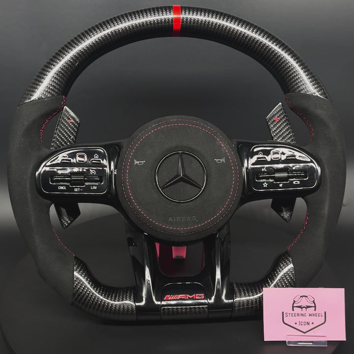 Mercedes-Benz AMG Komplettlenkrad Carbon/Alcantara® Rot/Schwarz
